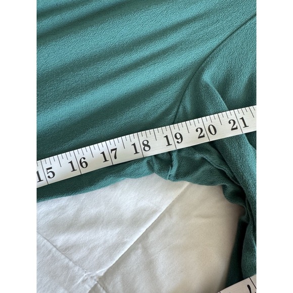 Kori America Jumper Romper Sleeveless 1x Green Adjustable Straps Bohemian Flowy - Picture 11 of 12